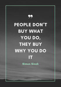 people buy the why saying