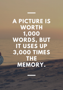 a picture is 1000 words too much memory storage quote